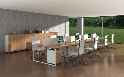 Drewniana biurowa stacja robocza